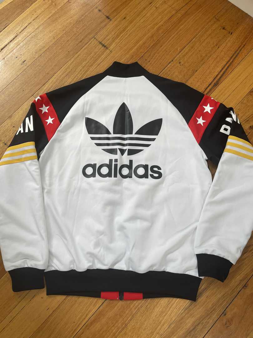 Preloved As New Adidas Originals Rita Ora Banned from Normal Block Colour Superstar Track Jacket Top Womens Size Small US for sale at GarageSaleIt